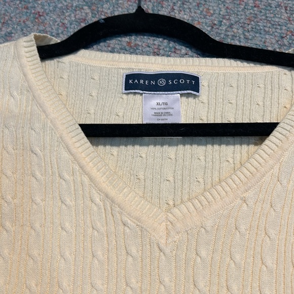 Karen Scott 💯 % cotton Sweater size XL - Picture 7 of 10
